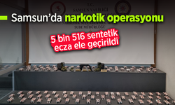 Samsun’da narkotik operasyonu: 5 bin 516 sentetik ecza ele geçirildi.