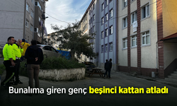 Bunalıma giren genç beşinci kattan atladı.