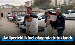 Adliyedeki ikinci olayında tutuklandı.