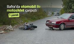 Bafra'da otomobil ile motosiklet çarpıştı: 1 yaralı