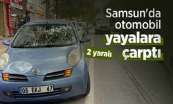 Samsun'da otomobil yayalara çarptı: 2 yaralı