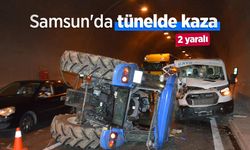Samsun'da tünelde kaza: 2 yaralı