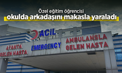 Özel eğitim öğrencisi okulda arkadaşını makasla yaraladı.