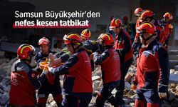 Samsun Büyükşehir'den nefes kesen tatbikat