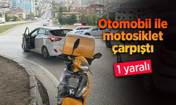 Otomobil ile motosiklet çarpıştı: 1 yaralı