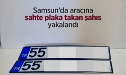 Samsun’da aracına sahte plaka takan şahıs yakalandı