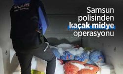 Samsun polisinden kaçak midye operasyonu