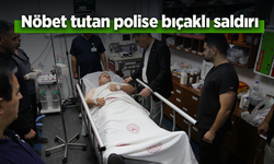 Nöbet tutan polise bıçaklı saldırı.