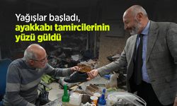 Yağışlar başladı, ayakkabı tamircilerinin yüzü güldü