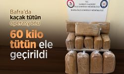 Bafra'da kaçak tütün operasyonu: 60 kilo tütün ele geçirildi