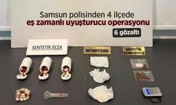 Samsun polisinden 4 ilçede eş zamanlı uyuşturucu operasyonu: 6 gözaltı