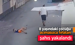 8 yaşındaki çocuğu acımasızca fırlatan şahıs yakalandı.