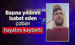 Başına yıldırım isabet eden çoban hayatını kaybetti.