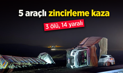 5 araçlı zincirleme kaza: 3 ölü, 14 yaralı