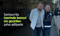 Samsun'da üzerinde bonzai ele geçirilen şahıs adliyede