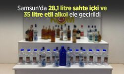 Samsun’da 28,1 litre sahte içki ve 35 litre etil alkol ele geçirildi
