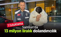 Samsun’da 13 milyon liralık dolandırıcılığa 1 tutuklama
