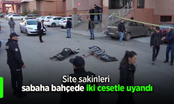 Site sakinleri sabaha bahçede iki cesetle uyandı.