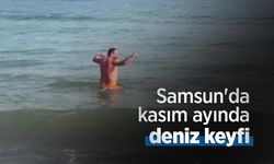 Samsun'da kasım ayında deniz keyfi