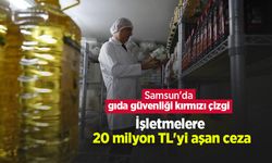 Samsun'da gıda güvenliği kırmızı çizgi: İşletmelere 20 milyon TL'yi aşan ceza