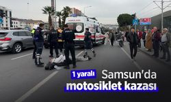 Samsun'da motosiklet kazası: 1 yaralı