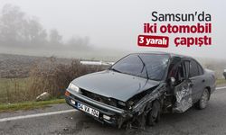 Samsun'da iki otomobil çapıştı: 3 yaralı