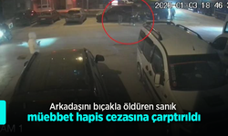 Arkadaşını bıçakla öldüren sanık müebbet hapis cezasına çarptırıldı