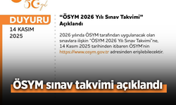ÖSYM sınav takvimi açıklandı