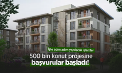 500 bin konut projesine başvurular başladı! İşte adım adım yapılacak işlemler