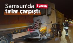 Samsun'da tırlar çarpıştı: 1 yaralı