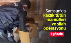 Samsun’da kaçak tütün mamülleri ve silah operasyonu: 1 gözaltı
