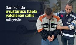 Samsun'da uyuşturucu hapla yakalanan şahıs adliyede