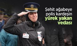 Şehit ağabeye polis kardeşin yürek yakan vedası
