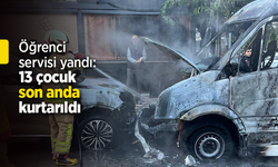 Öğrenci servisi yandı: 13 çocuk son anda kurtarıldı