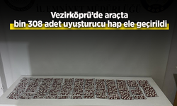 Vezirköprü’de araçta bin 308 adet uyuşturucu hap ele geçirildi