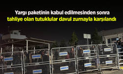 Yargı paketinin kabul edilmesinden sonra tahliye olan tutuklular davul zurnayla karşılandı