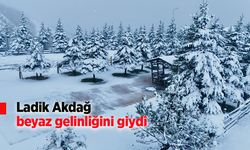 Ladik Akdağ beyaz gelinliğini giydi