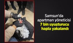 Samsun'da apartman yöneticisi 7 bin uyuşturucu hapla yakalandı