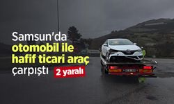 Samsun'da otomobil ile hafif ticari araç çarpıştı: 2 yaralı