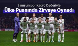 Samsunspor Kadro Değeriyle Ülke Puanında Zirveye Oynadı