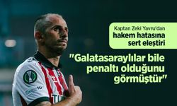 Kaptan Zeki Yavru'dan hakem hatasına sert eleştiri: "Galatasaraylılar bile penaltı olduğunu görmüştür"