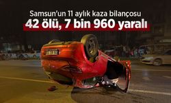 Samsun'un 11 aylık kaza bilançosu: 42 ölü, 7 bin 960 yaralı