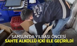 Samsun'da Yılbaşı öncesi sahte alkollü içki ele geçirildi
