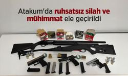 Atakum'da ruhsatsız silah ve mühimmat ele geçirildi
