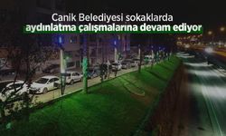 Canik Belediyesi sokaklarda aydınlatma çalışmalarına devam ediyor