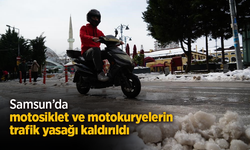 Samsun’da motosiklet ve motokuryelerin trafik yasağı kaldırıldı