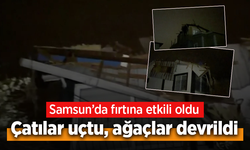 Samsun’da fırtına etkili oldu: Çatılar uçtu, ağaçlar devrildi
