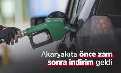 Akaryakıta önce zam sonra indirim geldi