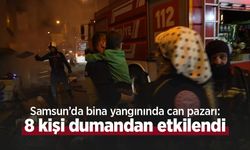 Samsun’da bina yangınında can pazarı: 8 kişi dumandan etkilendi