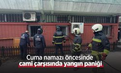 Cuma namazı öncesinde cami çarşısında yangın paniği
